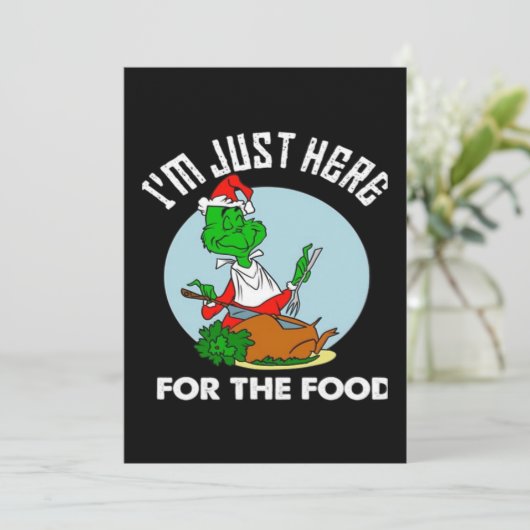 Ik ben hier alleen voor het eten  kaart (Staand voorkant)