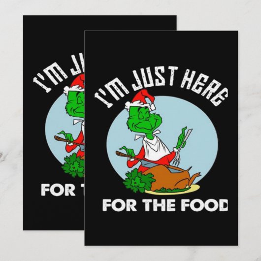 Ik ben hier alleen voor het eten kaart (Voorkant / Achterkant)