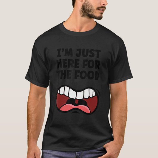 Ik ben hier alleen voor het eten koekjeshongerig e t-shirt (Voorkant)