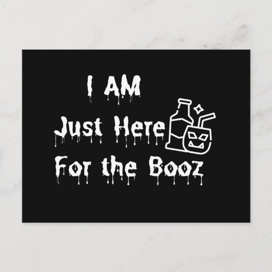 Ik ben hier alleen voor het feest. briefkaart (Voorkant)