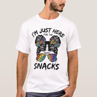 Ik ben hier alleen voor het Football van de snacks T-shirt
