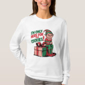 Ik ben hier alleen voor het ontwerp van cookies t-shirt (Voorkant)