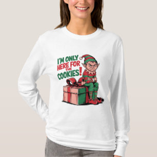 Ik ben hier alleen voor het ontwerp van cookies t-shirt