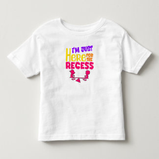 Ik ben hier alleen voor het reces kinder shirts
