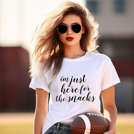 Ik ben hier alleen voor het Snacks T-shirt