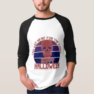 Ik ben hier alleen voor het snoep. Happy Halloween T-shirt