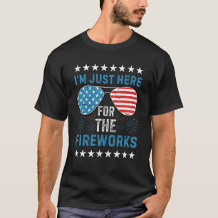 Ik ben hier alleen voor het vuurwerk t-shirt