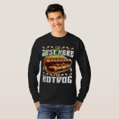 Ik ben hier alleen voor hotdog t-shirt (Voorkant volledig)