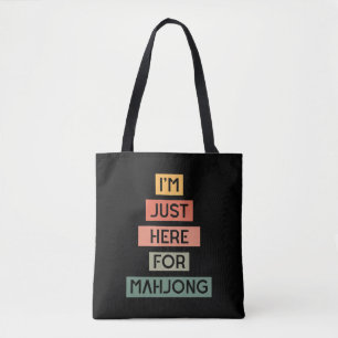 Ik ben hier alleen voor mahjong tote bag