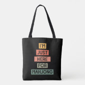 Ik ben hier alleen voor mahjong tote bag (Achterkant)