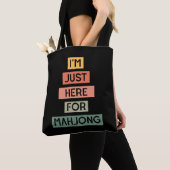 Ik ben hier alleen voor mahjong tote bag (Dichtbij)