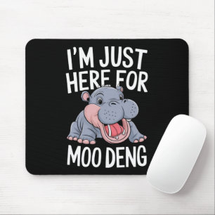 Ik ben hier alleen voor Moo Deng, knappe baby nijl Muismat