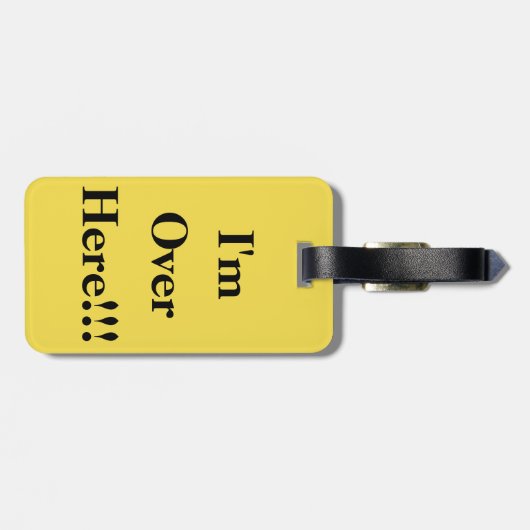 Ik ben hier! Bagage label (Achterkant horizontaal)