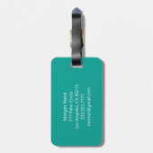 IK BEN HIER! Beach Waves, contactinfo, personalise Bagagelabel (Achterkant verticaal)