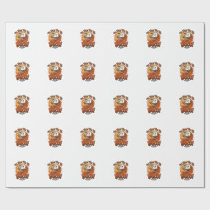 Ik ben hier Boos Halloween Geest Drink Spinnenweb Cadeaupapier