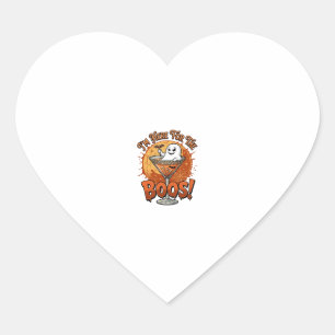 Ik ben hier Boos Halloween Geest Drink Spinnenweb  Hart Sticker