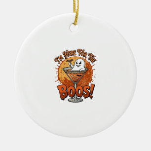 Ik ben hier Boos Halloween Geest Drink Spinnenweb Keramisch Ornament