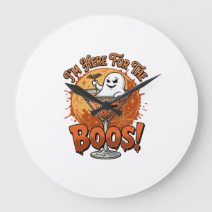 Ik ben hier Boos Halloween Geest Drink Spinneweb V Grote Klok