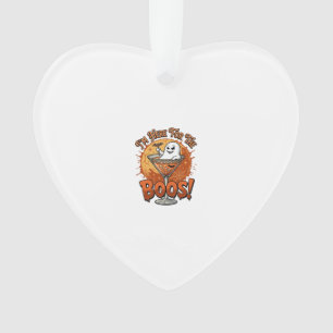 Ik ben hier Boos Halloween Geest Drink Spinneweb V Ornament
