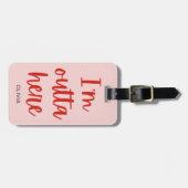 Ik ben hier buiten bagagelabel (Voorkant horizontaal)