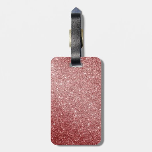 Ik ben hier buiten | Funny Roos Gold Glitter Style Bagagelabel (Achterkant verticaal)