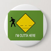 Ik ben hier buiten ronde button 4,0 cm (Voorkant)