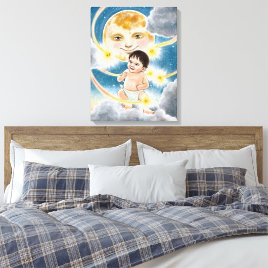 Ik ben hier! canvas afdruk (Insitu (Slaapkamer))