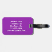 Ik ben hier! Custom Funny Bagagelabel - Paars (Achterkant horizontaal)