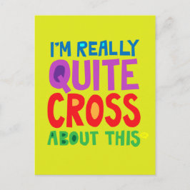 Ik ben hier echt heel dwars over. briefkaart