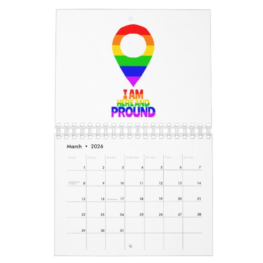Ik ben hier en ben trots op LGBT Kalender (Mar 2026)
