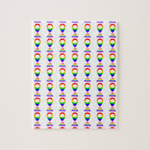 Ik ben hier en ben trots op LGBT Legpuzzel