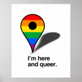 Ik ben hier en queer poster (Voorkant)