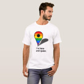 Ik ben hier en queer t-shirt (Voorkant volledig)