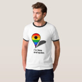 Ik ben hier en queer t-shirt (Voorkant volledig)