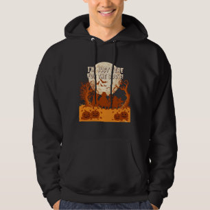 Ik ben hier gewoon Boos Halloween Kinderen Silhoue Hoodie