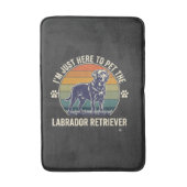 Ik ben hier gewoon Labrador Retriever Hond Retro Z Badmat (Voorkant Verticaal)