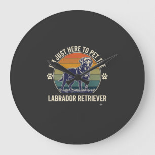 Ik ben hier gewoon Labrador Retriever hond Retro z Grote Klok