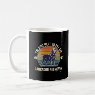 Ik ben hier gewoon Labrador Retriever hond Retro z Koffiemok