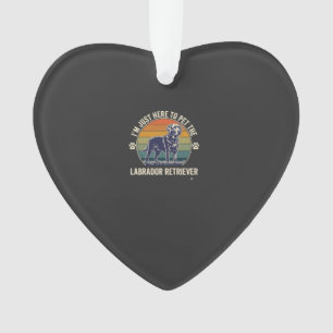 Ik ben hier gewoon Labrador Retriever Hond Retro Z Ornament