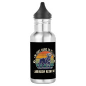 Ik ben hier gewoon Labrador Retriever hond Retro z Waterfles (Links)