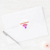 Ik Ben Hier Gewoon Voor De Gratis Wifi Ronde Sticker (Envelop)