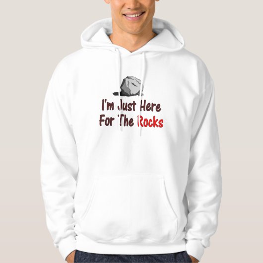 Ik Ben Hier Gewoon Voor De Rotsen Hoodie (Voorkant)