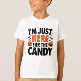 Ik Ben Hier Gewoon Voor De Snoep – Grappige Hallow T-shirt