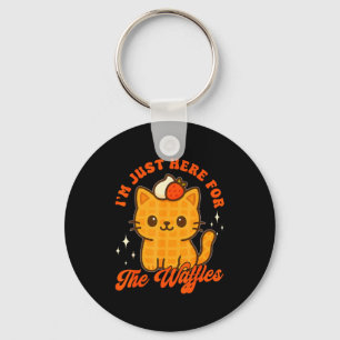 Ik Ben Hier Gewoon Voor De Wafels Mooie Kattenvoer Sleutelhanger