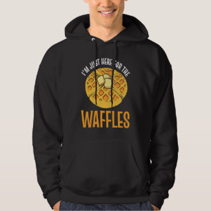 Ik Ben Hier Gewoon Voor De Wafels Wafel Pannenkoe Hoodie