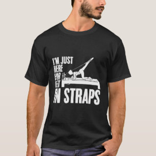 Ik ben hier gewoon voor voeten in bandjes yoga fit t-shirt