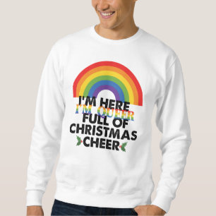 Ik ben hier, ik ben queer en ik zit vol kerstvreug trui