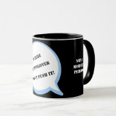 Ik ben hier, ik heb honger, duw het niet! bewerkba mok (Voorkant rechts)