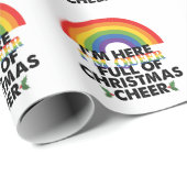Ik ben hier in Queer en ik zit vol kerstvreugde Cadeaupapier (Rol Hoek)