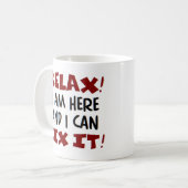 ik ben hier koffie - mok (Voorkant links)